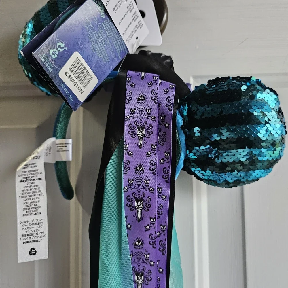 Disney Minnie Mouse The Main Attraction Haunted Mansion Ears Headband 10/12 NEW